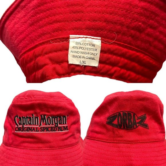 Vintage Captain Morgan Red Fishing Bucket Hat - Picture 4 of 4